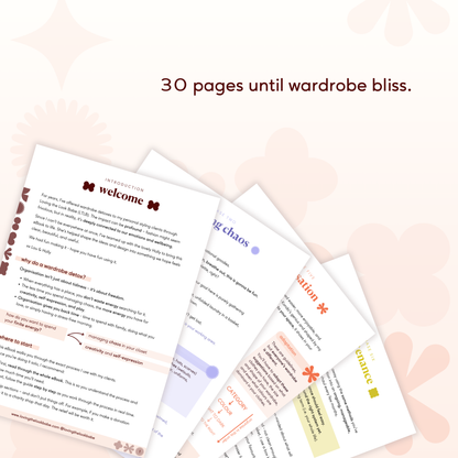 DIY Wardrobe Detox eBook 30 pages until wardrobe bliss